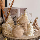 Palline di Natale con decorazione "Foglie di Junco"