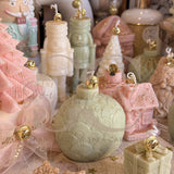 Palline di Natale con decorazione "Foglie di Junco"