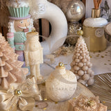 Palline di Natale con decorazione "Foglie di Junco"