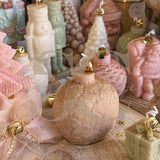 Palline di Natale con decorazione "Foglie di Junco"