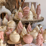 Palline di Natale con decorazione "Foglie di Junco"