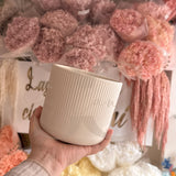 Vaso in ceramica rigato