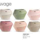Vaso Esagonale rigato