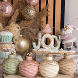 Palline di Natale con decorazione "Foglie di Junco"